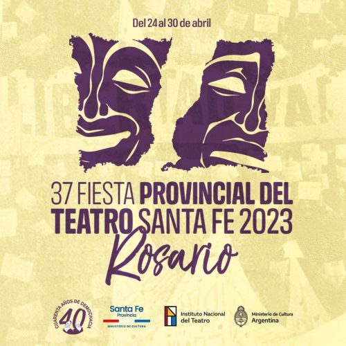Flyer de la Fiesta Provincial del Teatro 2023